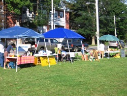Farmers selling local produce