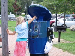 Moby S. Loop educating children on recycling